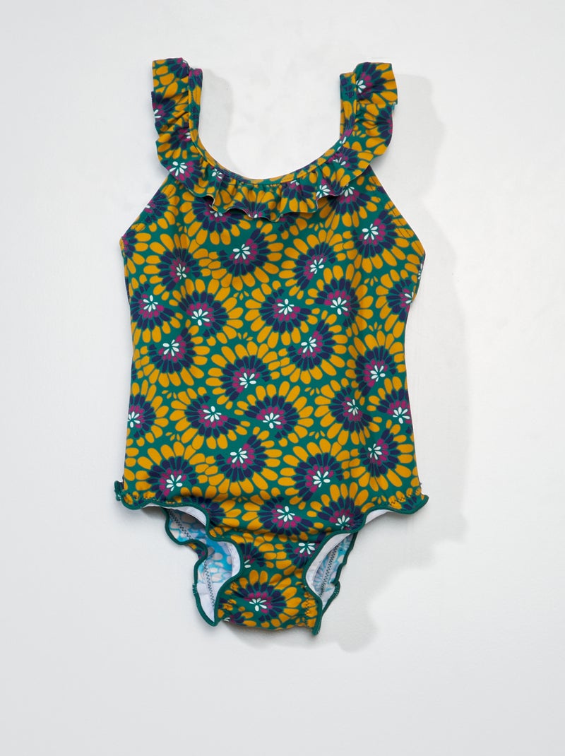 Fato de banho com estampado - 1 peça VERDE - Kiabi