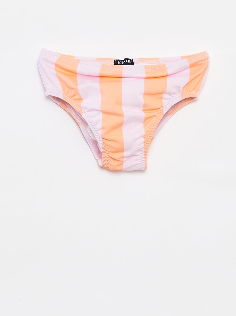 Fato de banho com folhos  - 2 peças LARANJA - Kiabi