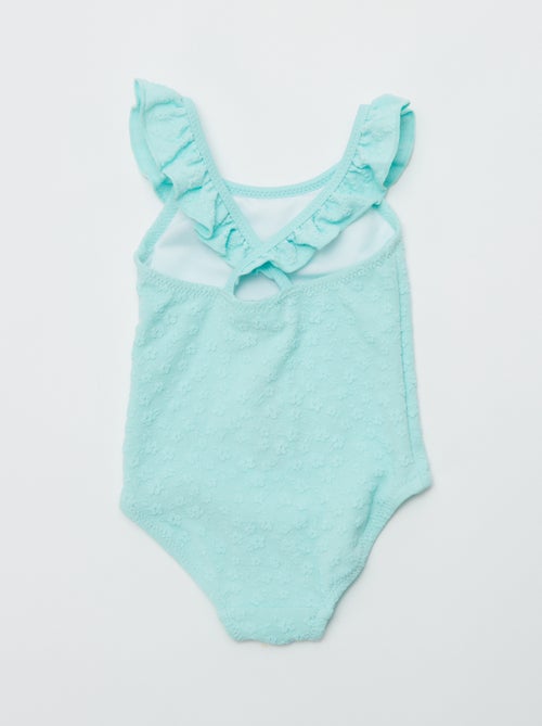 Fato de banho com folhos e bordado - Inteiro - Kiabi