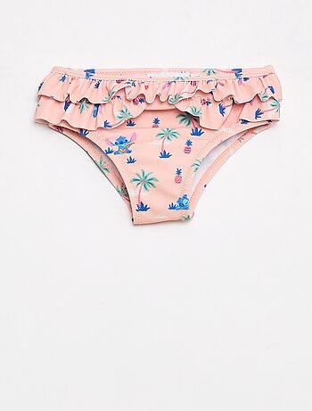 Fato de banho com folhos e padrão