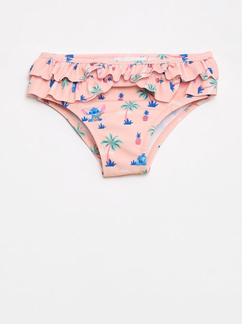 Fato de banho com folhos e padrão - Kiabi