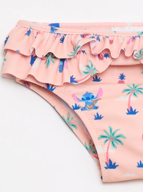 Fato de banho com folhos e padrão - Kiabi