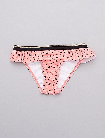 Fato de banho com folhos - Kiabi