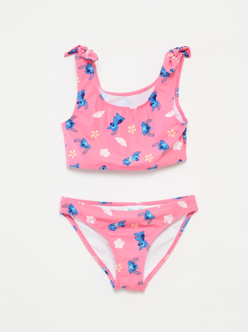 Fato de banho com laços 'Disney' 'Stitch'  - 2 peças ROSA - Kiabi