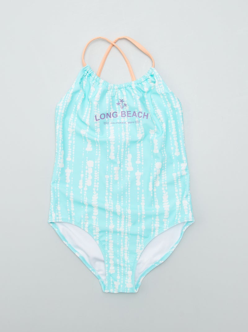 Fato de banho com motivo paisley  - Inteiro AZUL - Kiabi