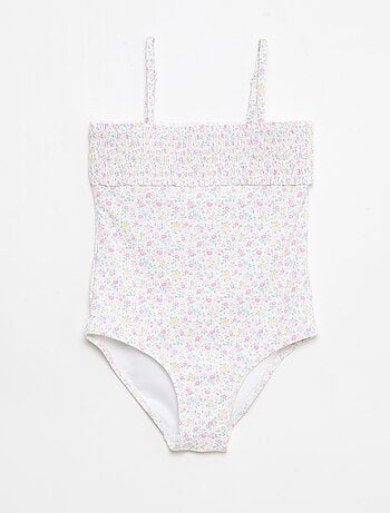 Fato de banho com smock e scrunchie