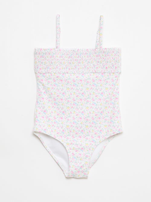 Fato de banho com smock e scrunchie - Kiabi