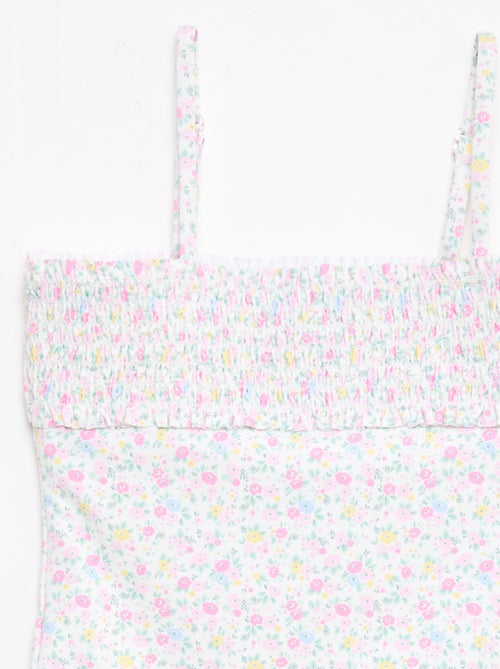 Fato de banho com smock e scrunchie - Kiabi