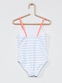 Fato de banho de 1 peça às riscas - Kiabi