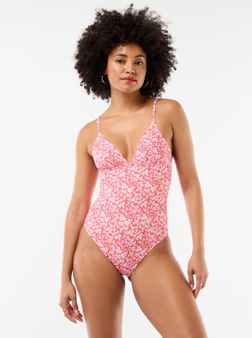 Fato de banho de 1 peça com estampado floral - Kiabi