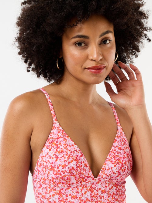 Fato de banho de 1 peça com estampado floral - Kiabi