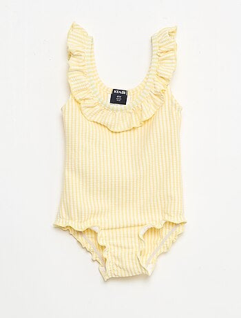 Fato de banho de 1 peça com folhos