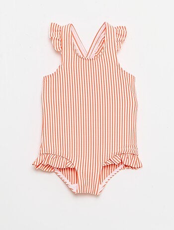 Fato de banho de 1 peça com folhos