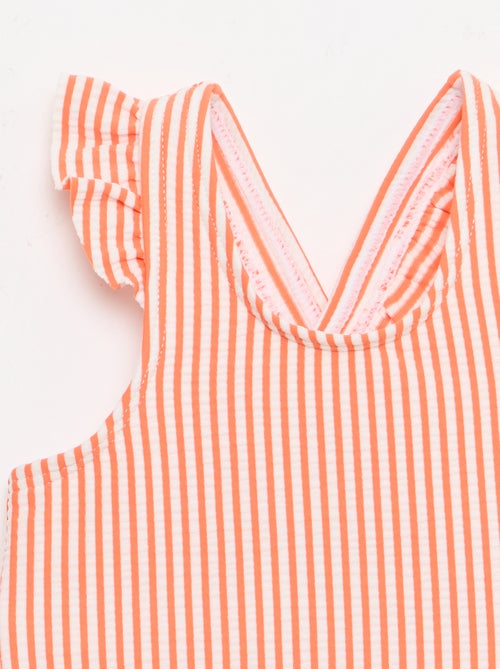 Fato de banho de 1 peça com folhos - Kiabi