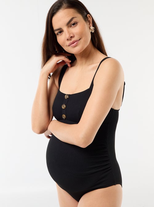 Fato de banho de 1 peça de maternidade em rib - Kiabi