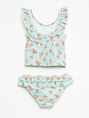 Fato de banho de 2 peças com efeito de folho