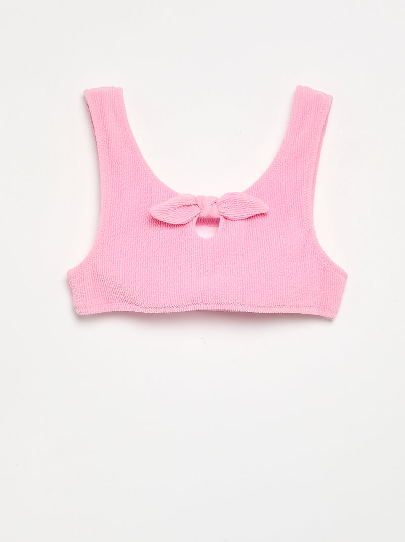 Fato de banho de 2 peças com laço Rosa - Kiabi