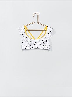 Fato de banho de 2 peças pontilhado - Kiabi