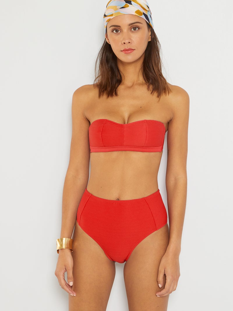 Fato de banho de 2 peças Vermelho - Kiabi