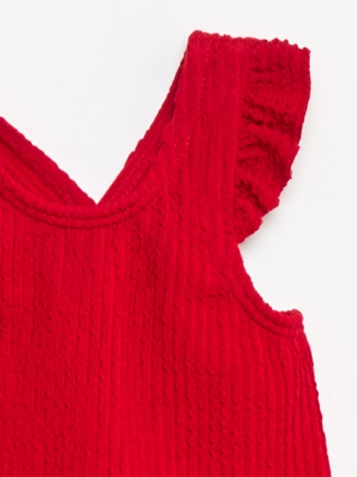 Fato de banho de malha liso - Kiabi