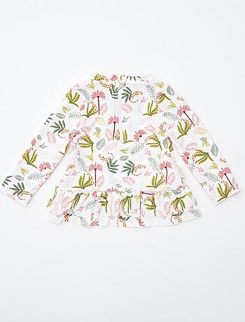 Fato de banho de manga comprida + cuecas 'Petit Béguin' - 2 peças