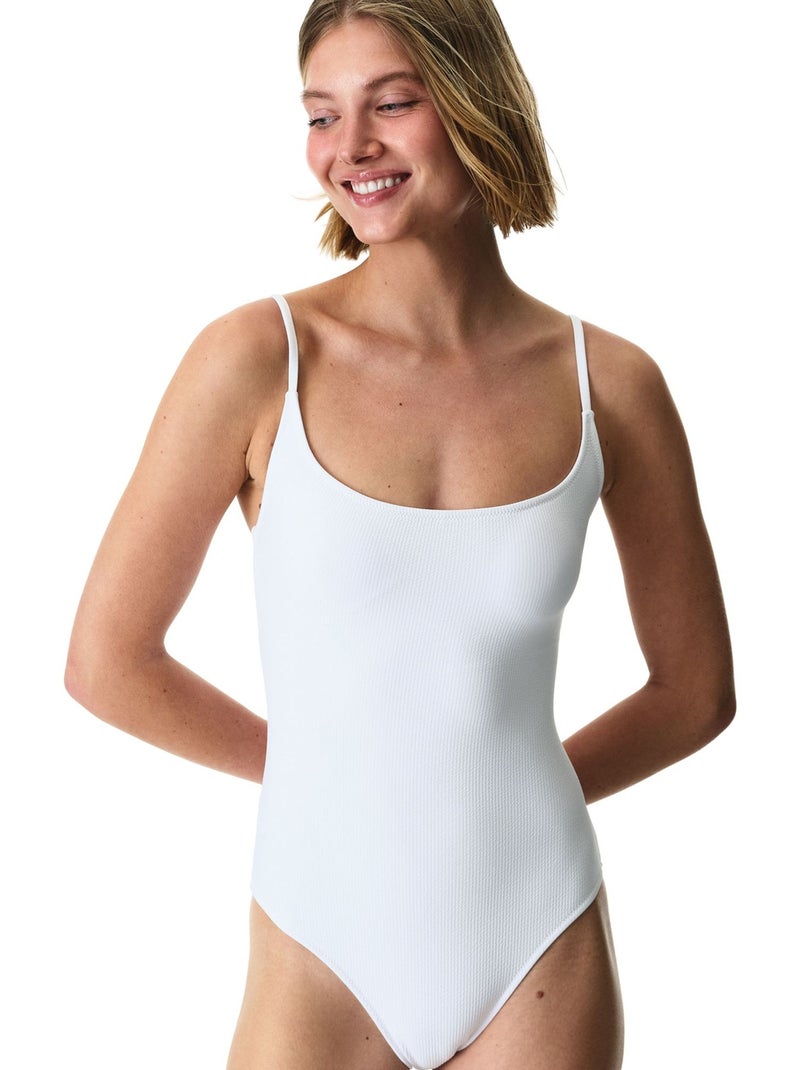 Fato de banho de mulher ava texturizado penti Branco - Kiabi