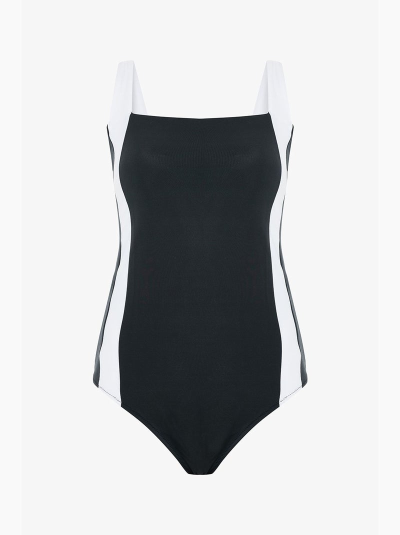 Fato de banho de mulher gina elegant penti Preto Branco - Kiabi