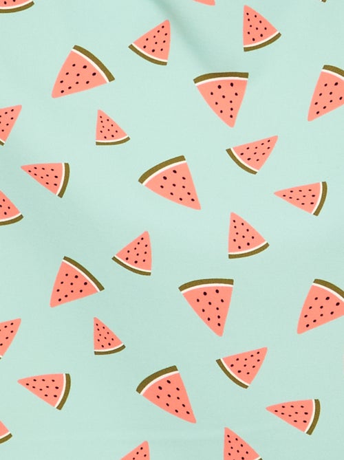 Fato de banho de uma peça com folhos - Kiabi