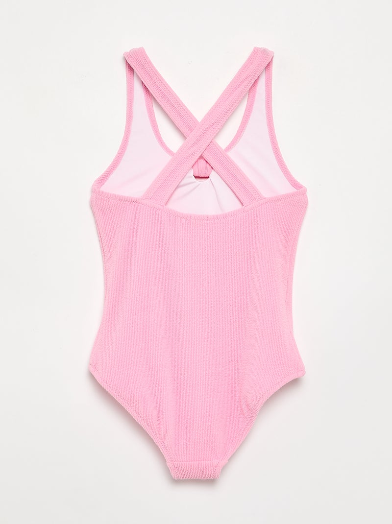 Fato de banho de uma peça com laço Rosa - Kiabi
