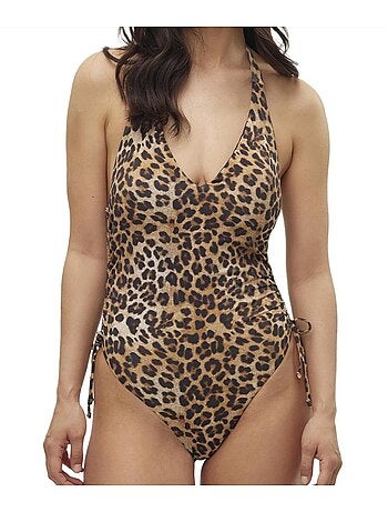 Fato de Banho de Uma Peça Preto com Padrões Vero Moda Maura para Mulher