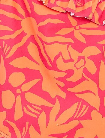 Fato de banho estampado com um ombro
