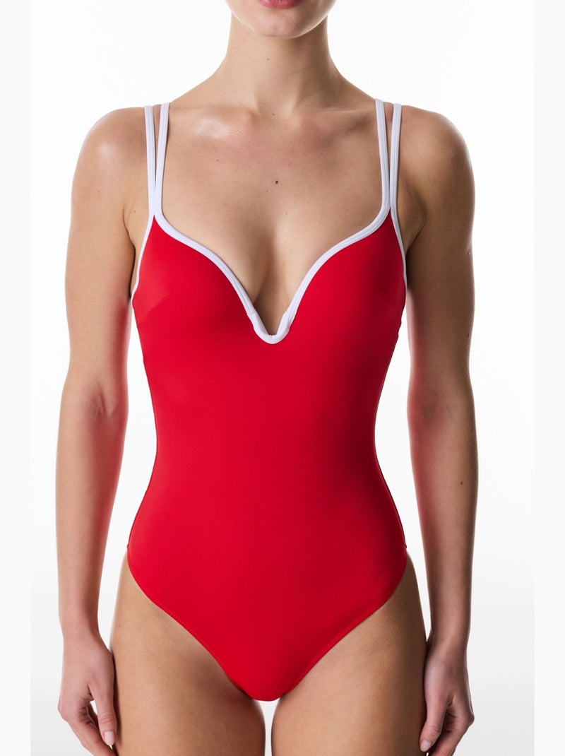 Fato de banho feminino beluga push penti Vermelho - Kiabi