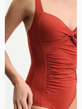 Fato de banho feminino franzido penti