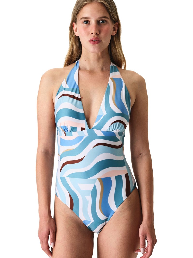 Fato de banho feminino lisandra foxy penti Azul-céu - Kiabi