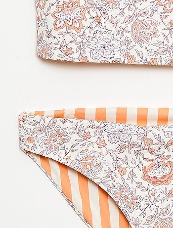 Fato de banho floral reversível - 2 peças