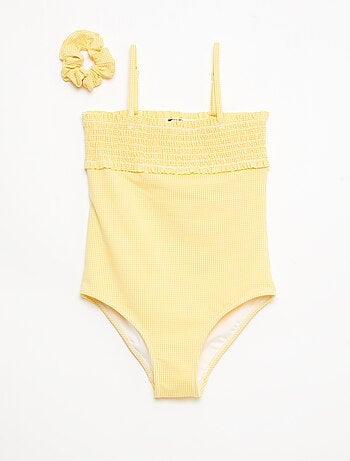 Fato de banho franzido + scrunchie - 1 peça