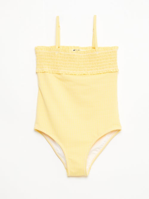 Fato de banho franzido + scrunchie - 1 peça - Kiabi