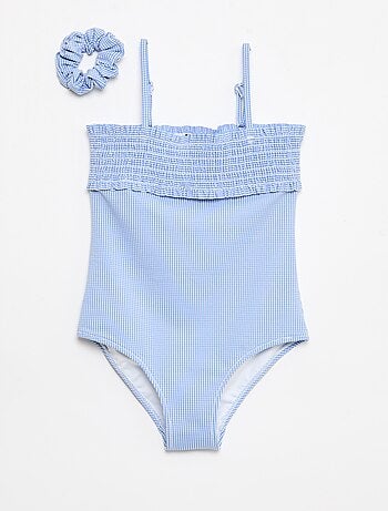 Fato de banho franzido + scrunchie - 1 peça