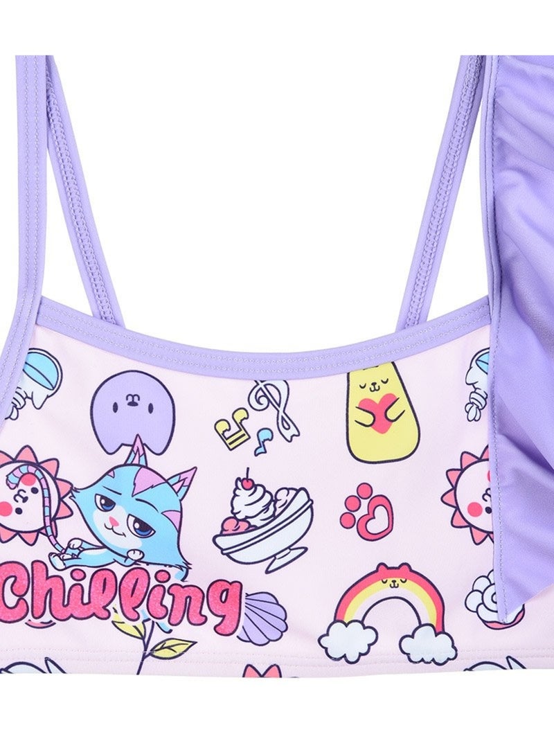 Fato de banho gabby's dollhouse menina | licença oficial Roxo - Kiabi