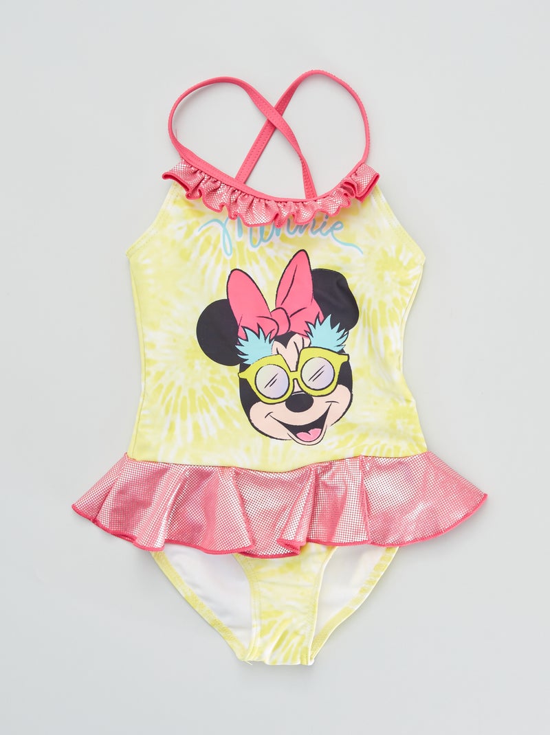 Fato de banho inteiro com folhos 'Minnie' Amarelo - Kiabi