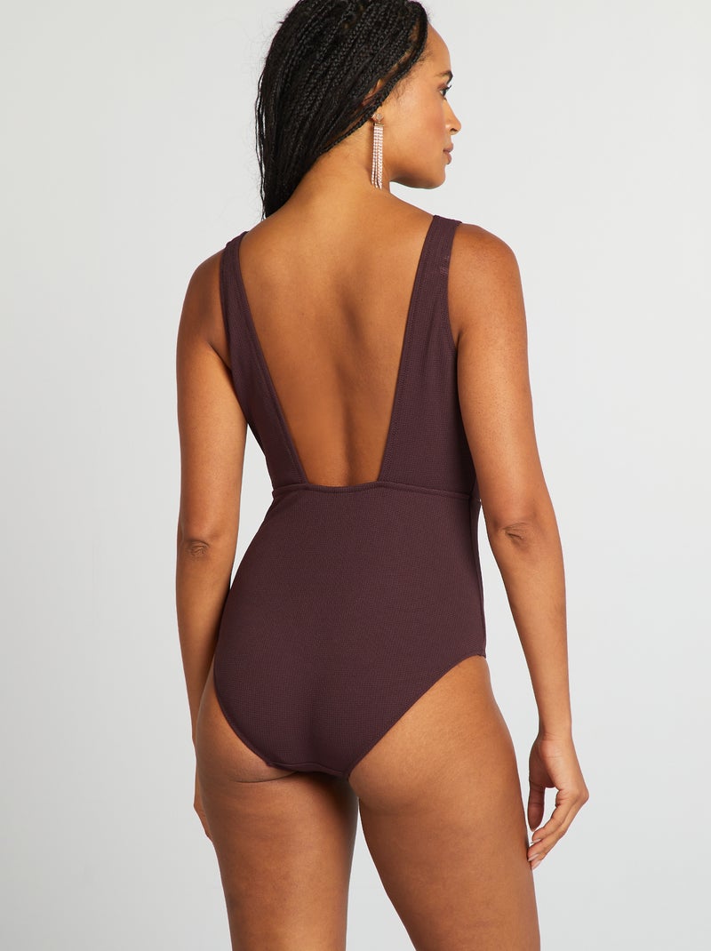 Fato de banho inteiro com pormenor de concha VIOLETA - Kiabi
