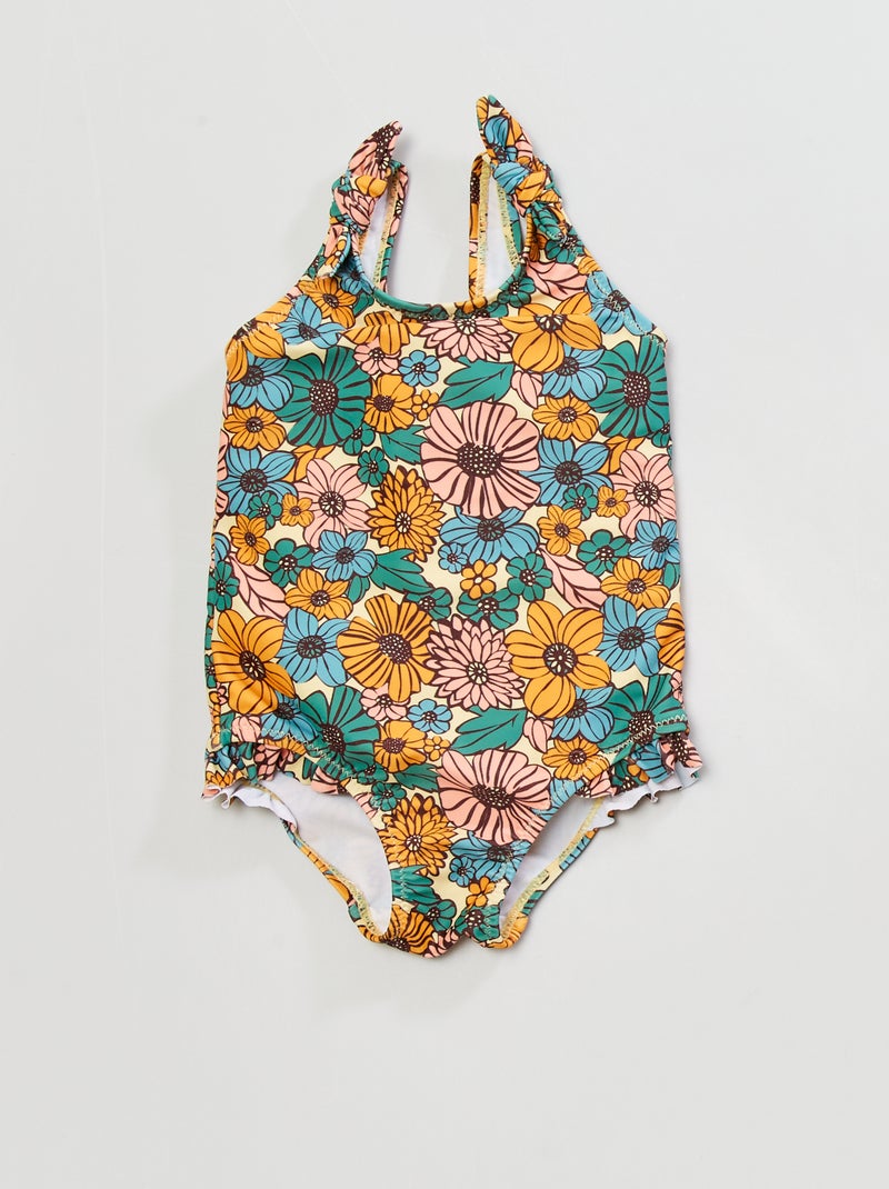 Fato de banho inteiro estampado fantasia AMARELO - Kiabi