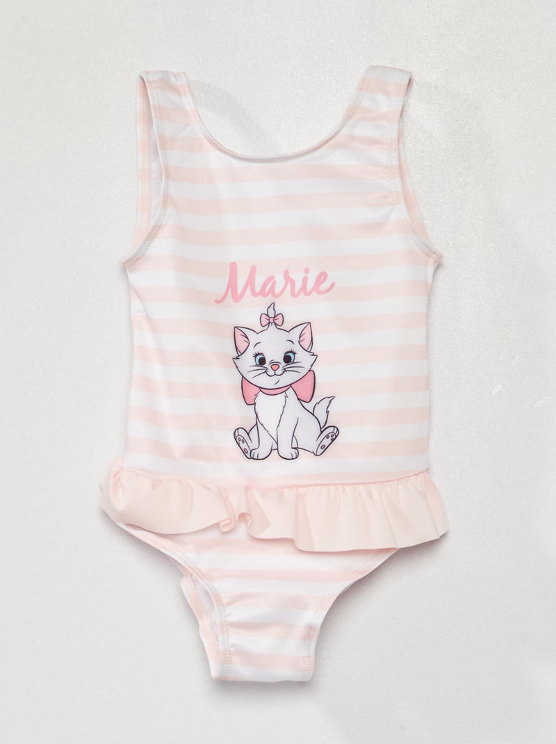 Fato de banho inteiro 'Maria' Rosa/ Branco - Kiabi