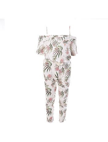 Fato de Banho Menina Teddy Smith Chibiza Branco/Rosa