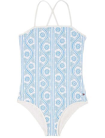Fato de Banho Menina Tommy Hilfiger Branco/Azul UG0UG00802