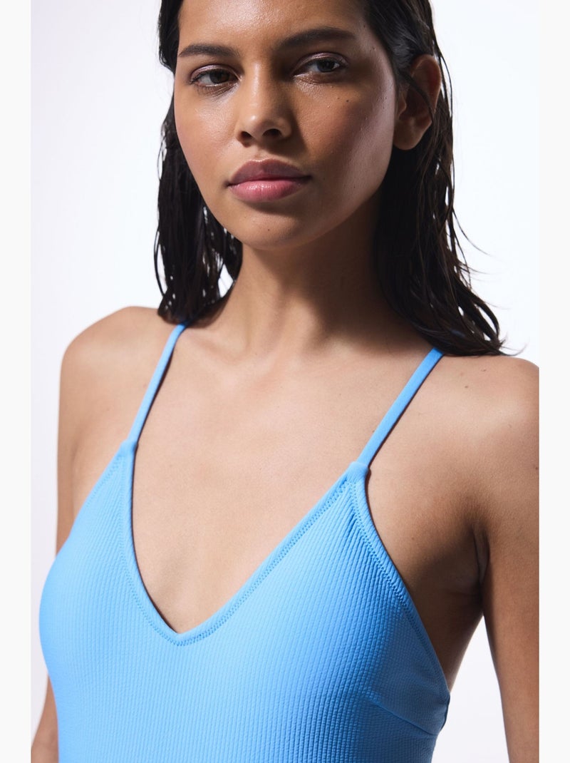 Fato de banho mulher bubble penti Azul-céu - Kiabi