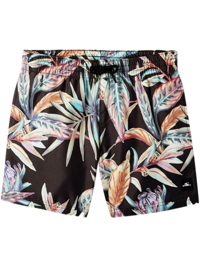 Fato de Banho O'Neill Cali para Rapaz Preto/Rosa Preto Multicolorido - Kiabi