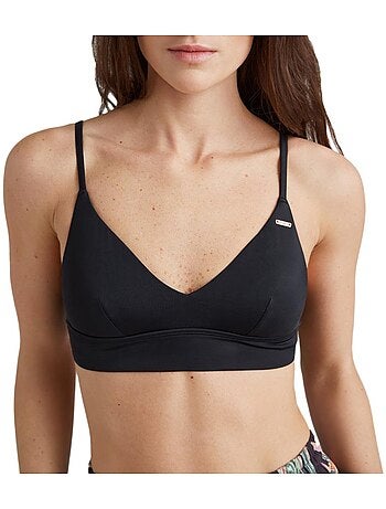 Top de biquíni o'neill wave para mulher preto/laranja