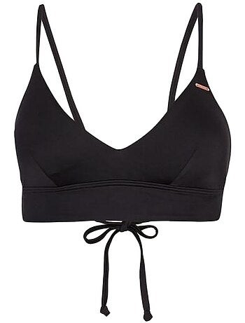 Top de biquíni o'neill wave para mulher preto/laranja