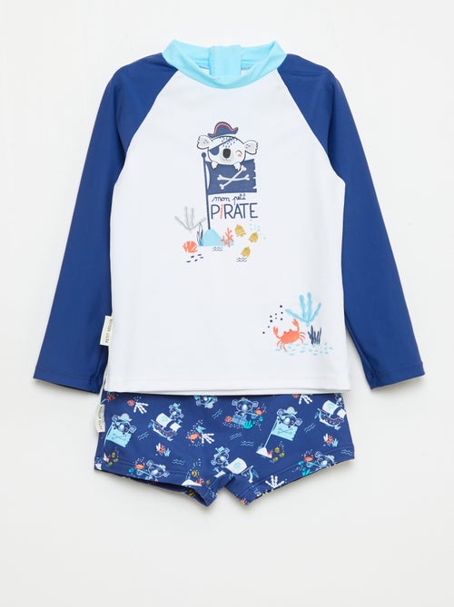 Fato de banho 'Petit Béguin' 2 peças T-shirt + boxer - Kiabi